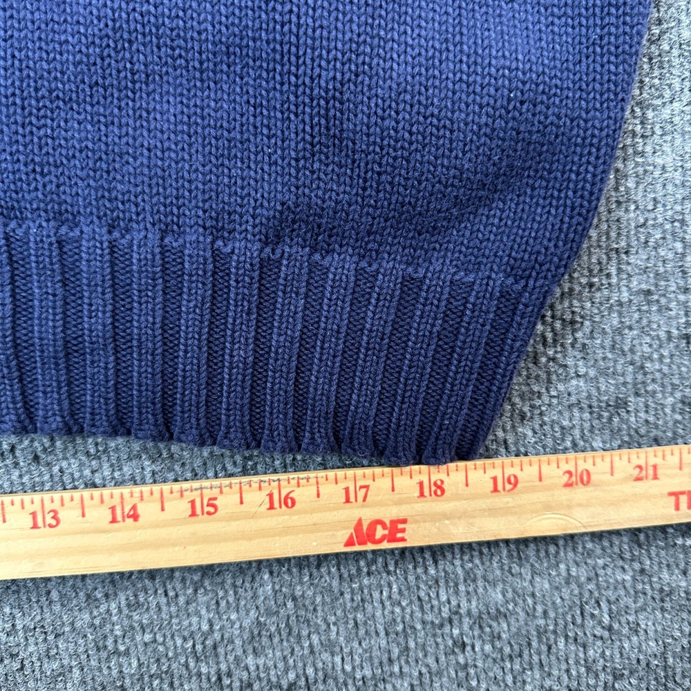 VTG Polo Ralph Lauren Men's Size XL Navy Blue Cotton V-Neck Sweater Vest Pony - Picture 6 of 8